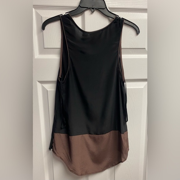 NWT Anthropologie “Maeve” 100% Black/Brown High-Low Tank Size 4 - Picture 4 of 5